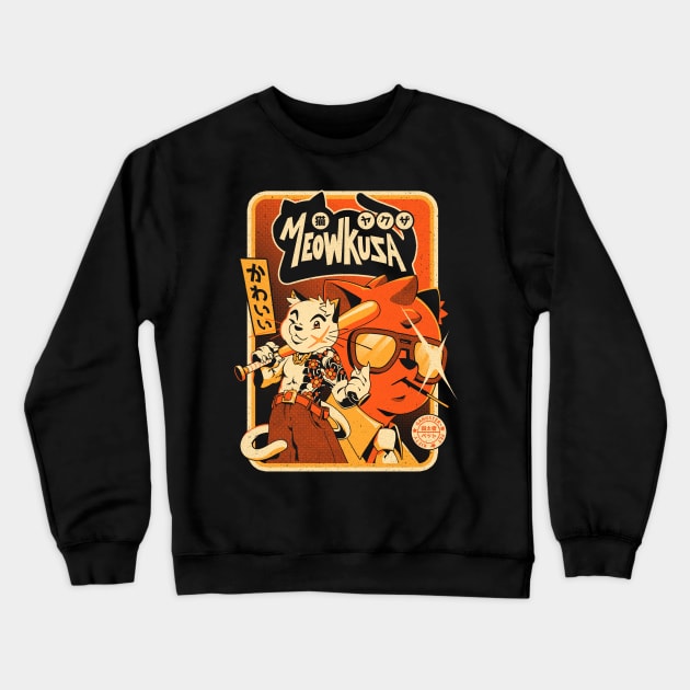 Meowkuza Crewneck Sweatshirt by Ilustrata